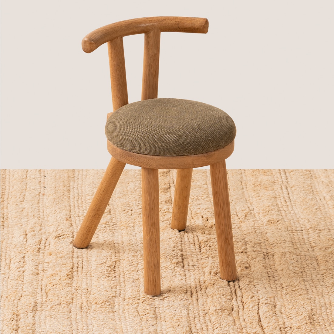 Kiko Solid Wood Comfy Chair in Brown Colour - Orange Tree