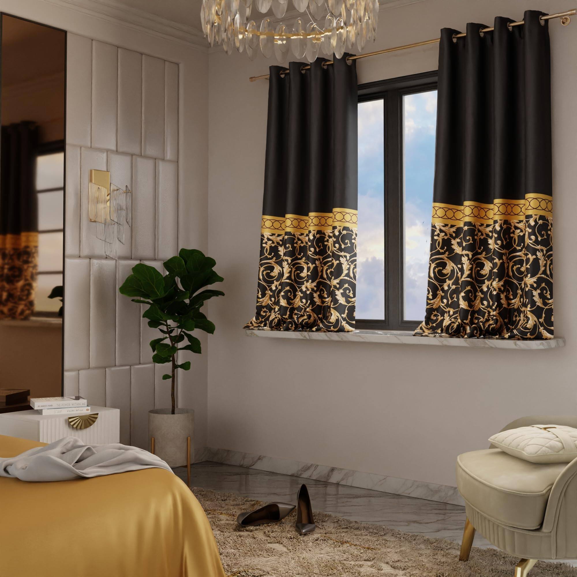 Stoa Paris Satin Window Curtain, 70% Blackout Curtains,   Privacy Lining, Pack of 2, Versailles - Regal Slate with Back Lining - Stoa Paris