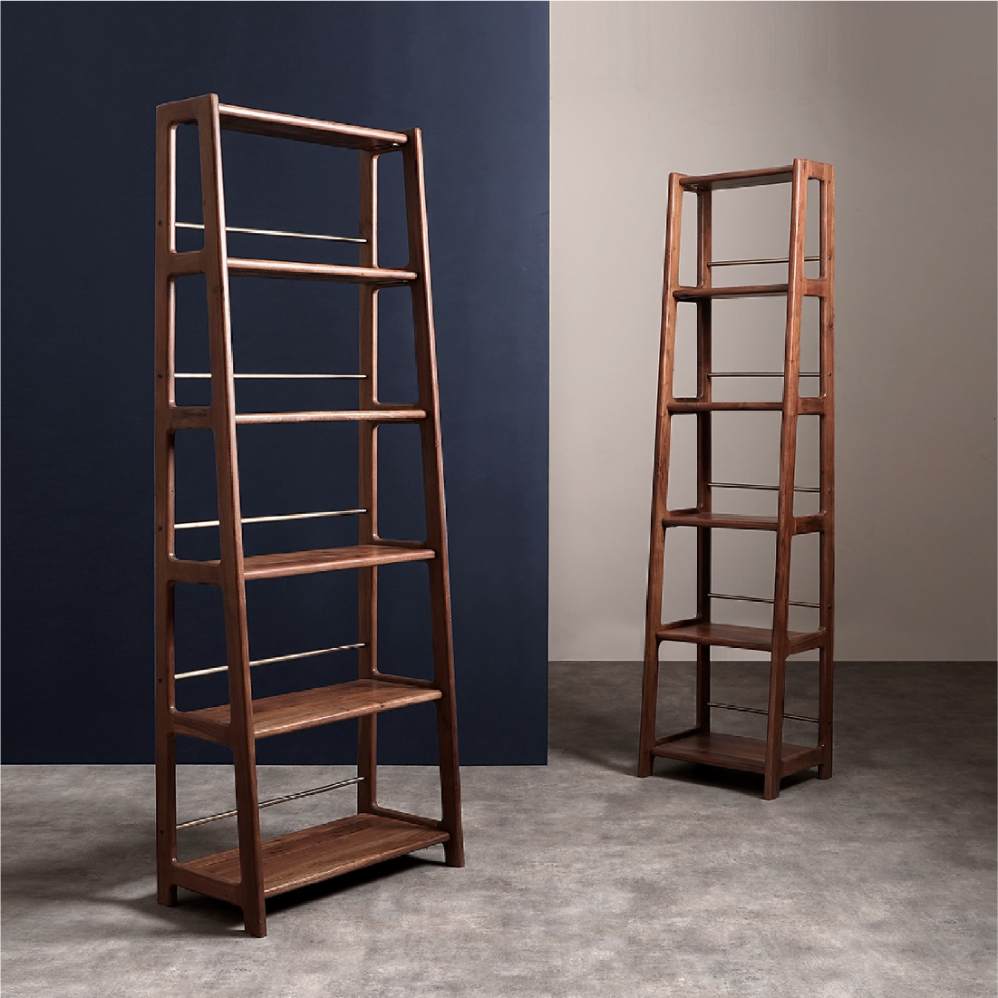 Noah Solid Wood Bookshelf in Brown Colour - Orange Tree