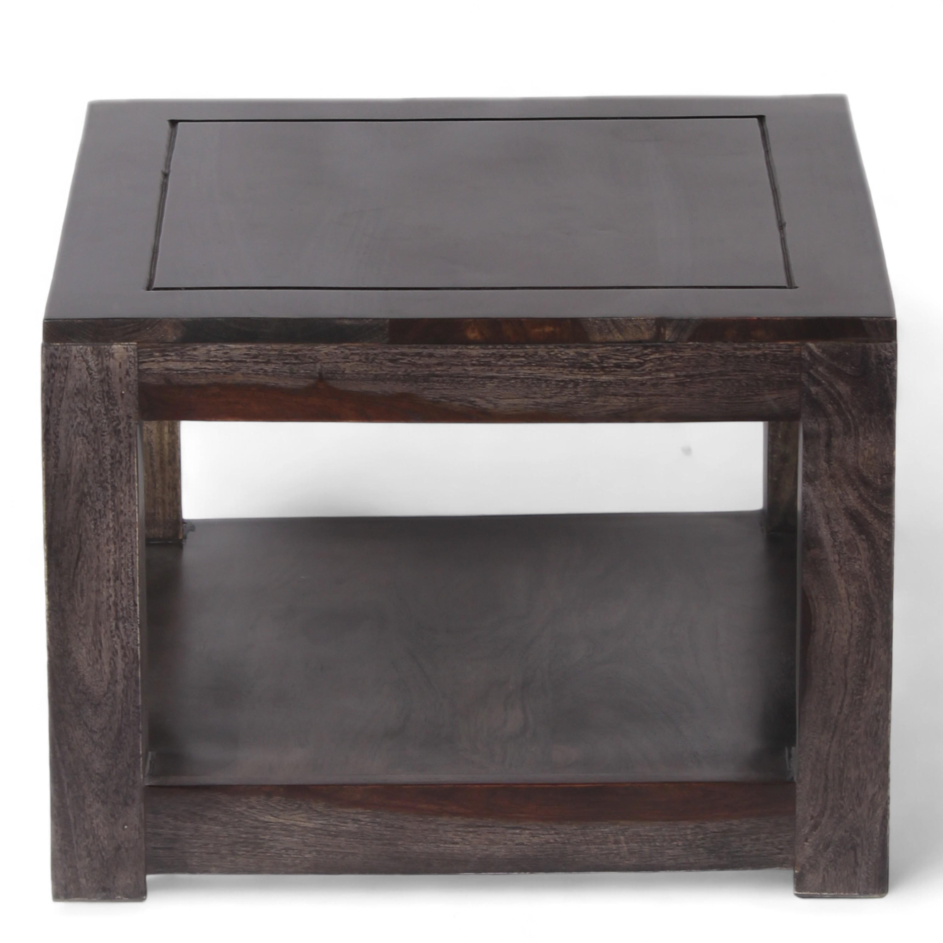 Lisbon Sheesham Wood Tea Table In Mahogany Finish