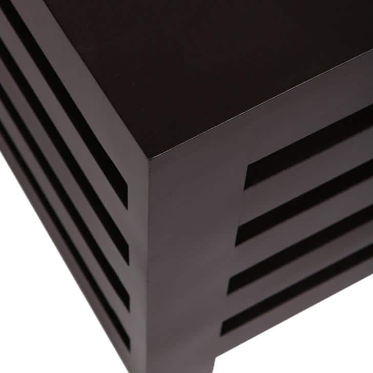 Erickson Sheesham Wood Contemporary Rectangle Coffee Table In Extra Dark Mahagony Finish