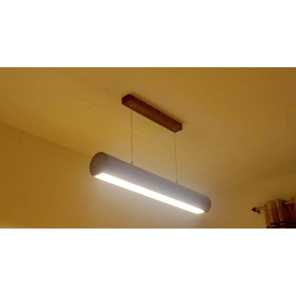 Cedar 36 Brown Wooden LED Hanging Lamp