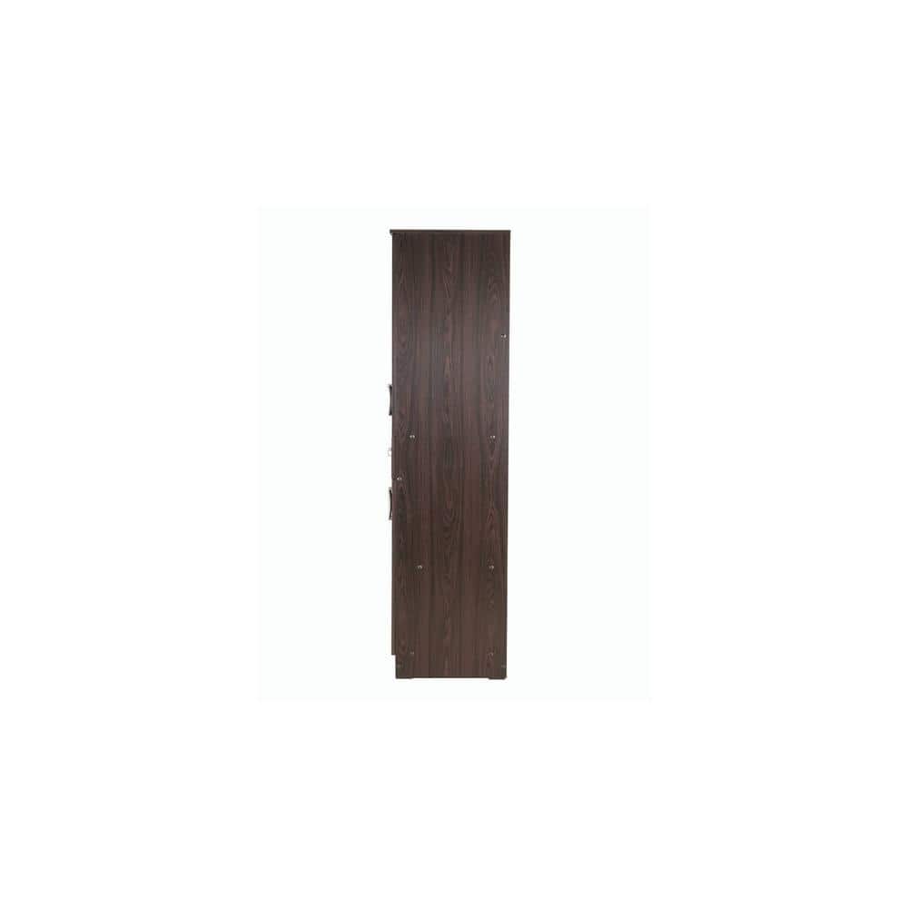Ren 5 Door Wardrobe with External Drawers in Wenge Finish