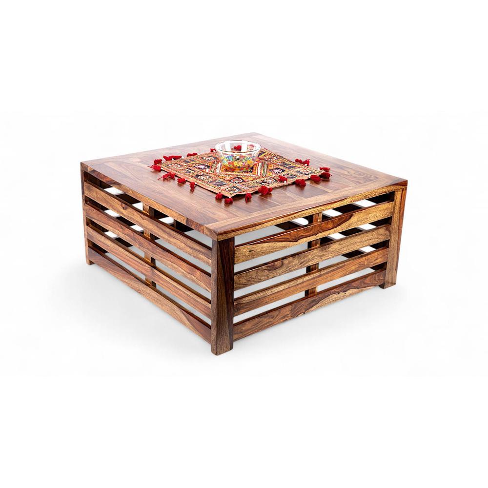 Montreal Sheesham Wood Coffee Table In Teak Finish