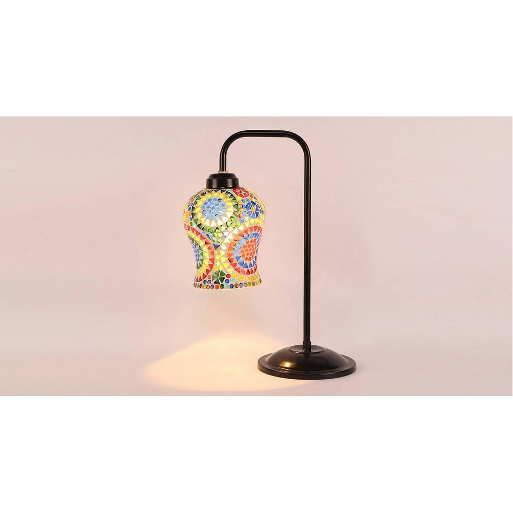 Clem MultiColour Glass Shade Table lamp