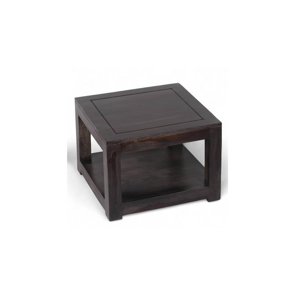 Lisbon Sheesham Wood Tea Table In Mahogany Finish