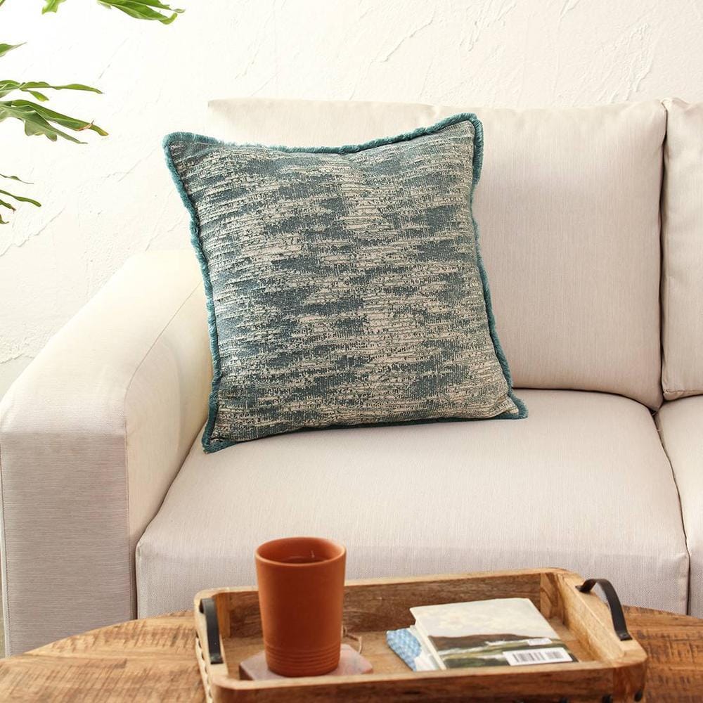 Daya Blue Cotton Cushion Cover