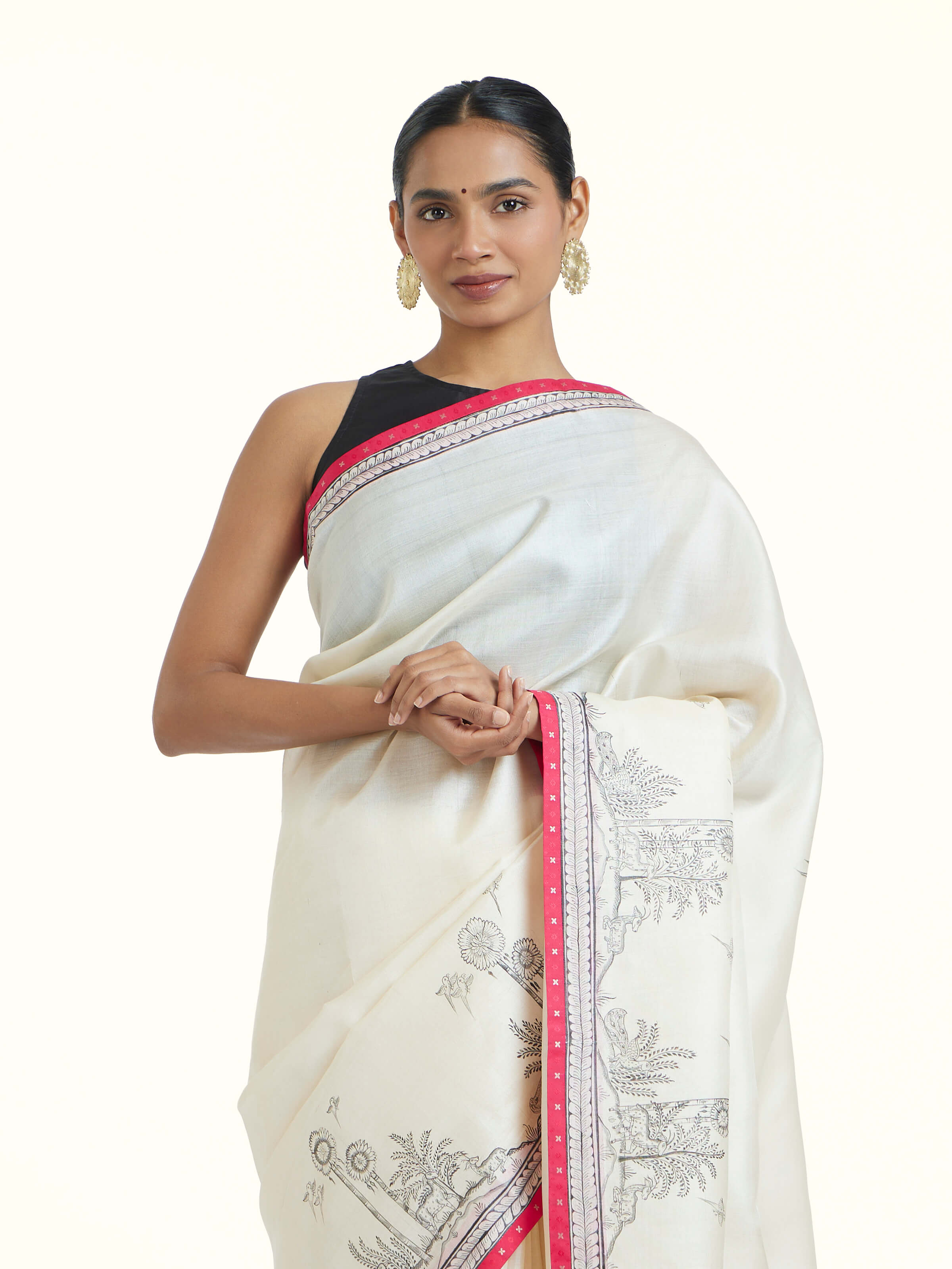 Natural Odisha Pattachitra Tussar Saree