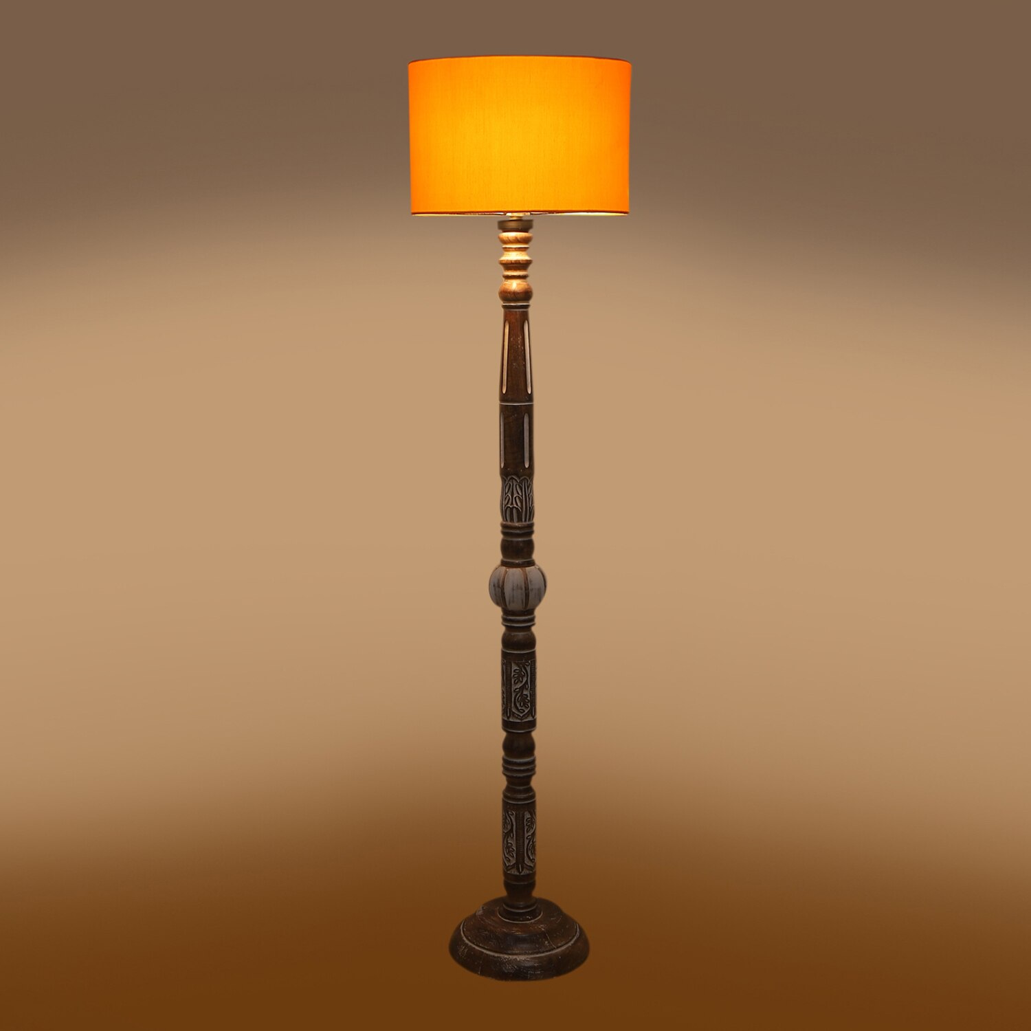 Devansh Wooden Floor Lamp