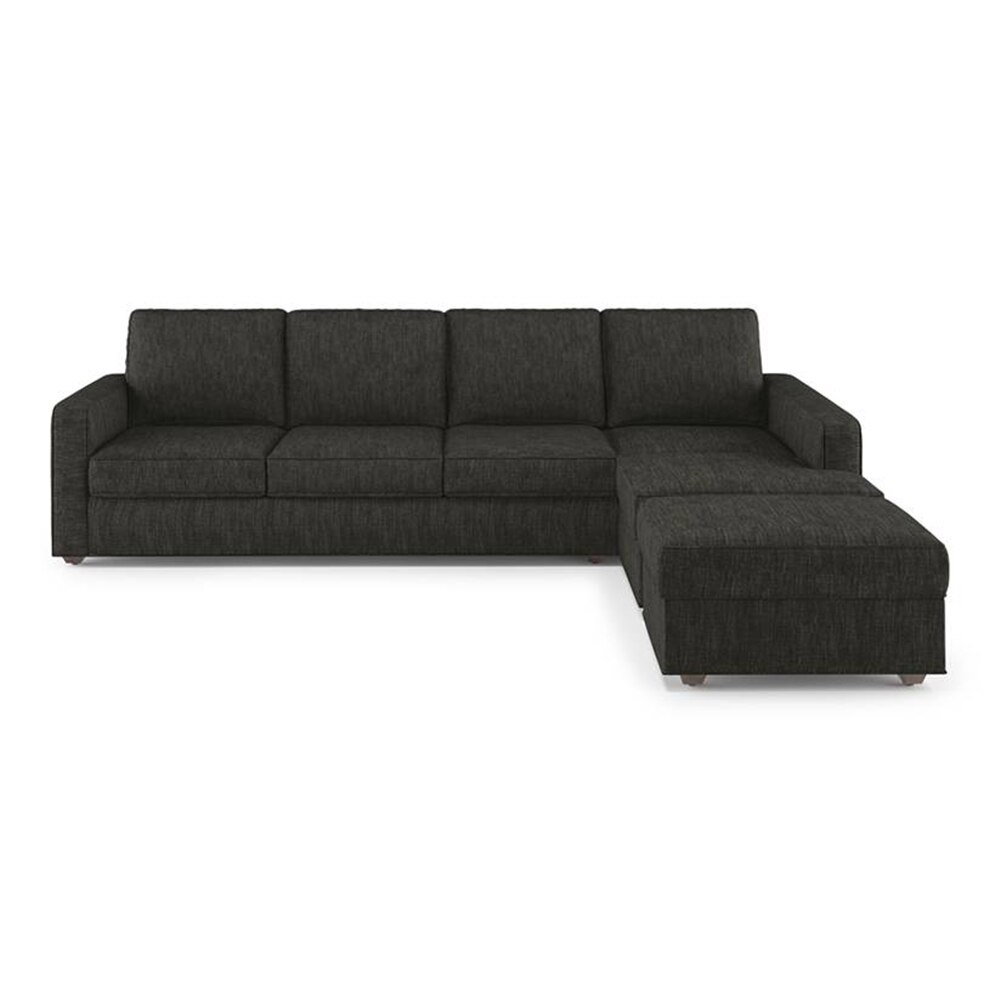Apollo Sofa (Colour : Graphite Grey, Cushion : Soft, Back Type : Regular, Seating Capacity : Right Aligned 3 Seater + Right Aligned Chaise)