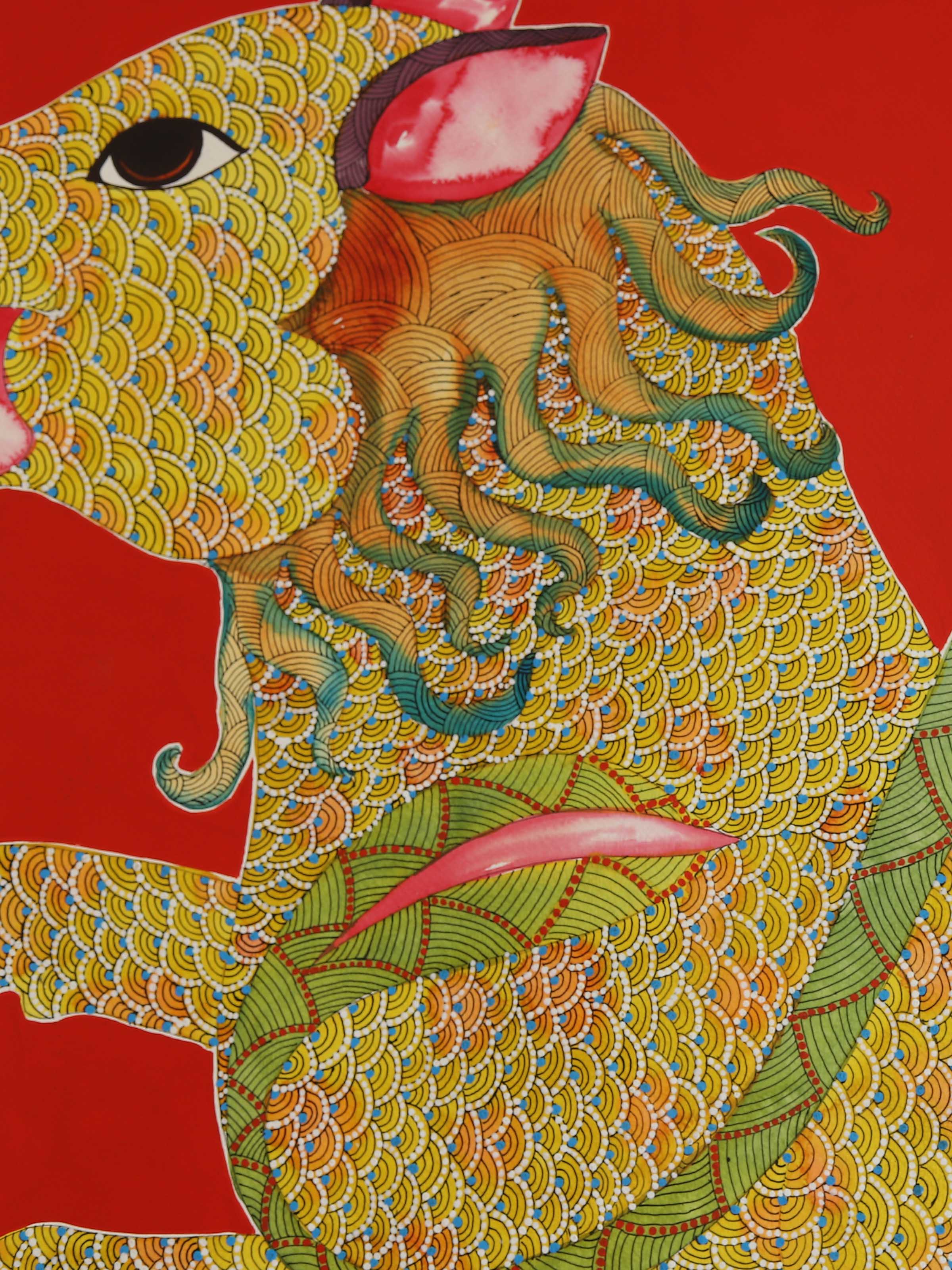 Sabertooth Gond Painting