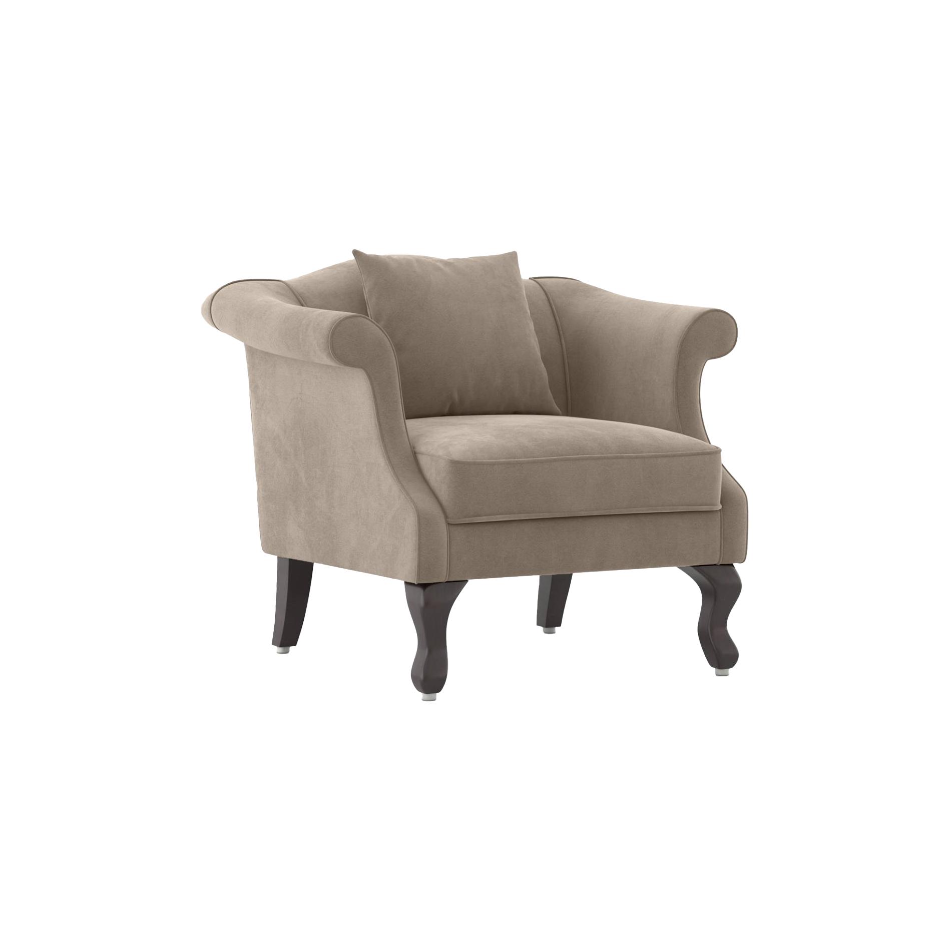 Darya 1 Seater Sofa In Cloudy Beige Velvet