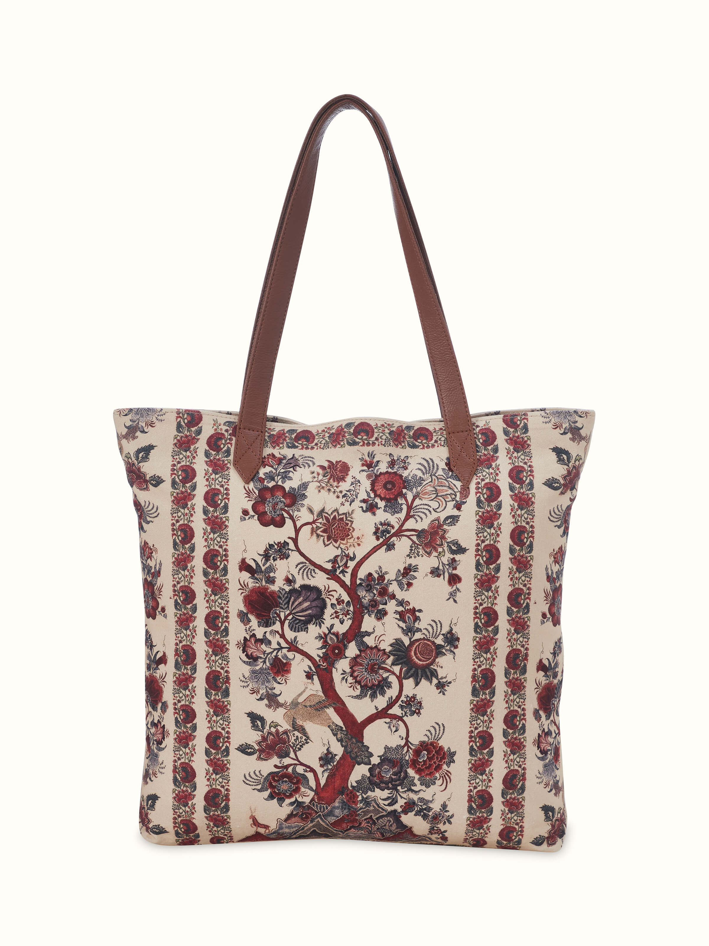 Tote Bag Printed With Design Inspired By Chintz Artwork