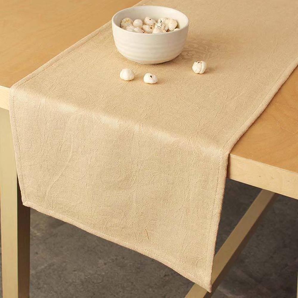 Addyson Beige Cotton 13 x 59 Inches Table Runner