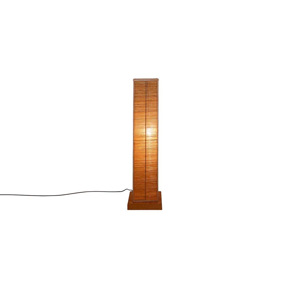 Whondon Black Bamboo Shade Floor Lamp