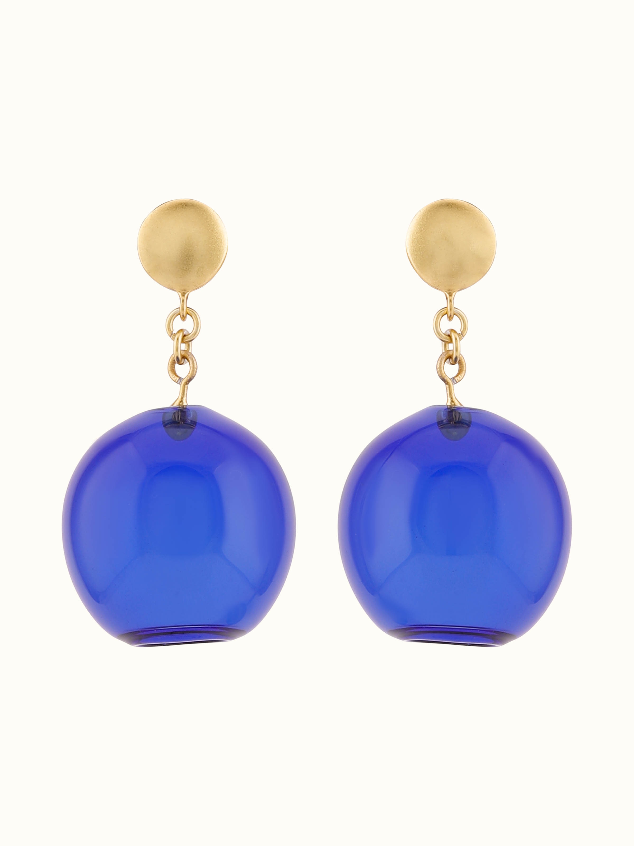 Silver Flame Glass Drop Earrings