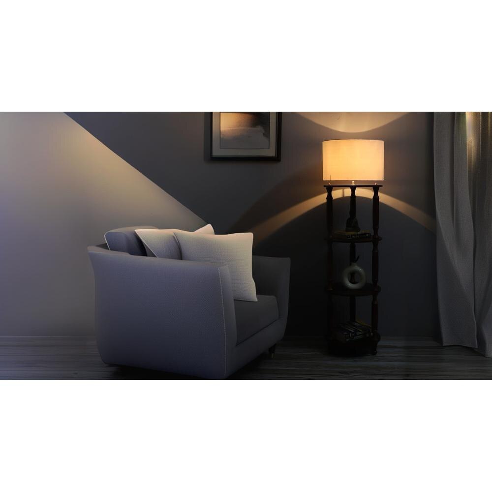 Alaca 14" 3 Shelf Floor Lamp White Shade