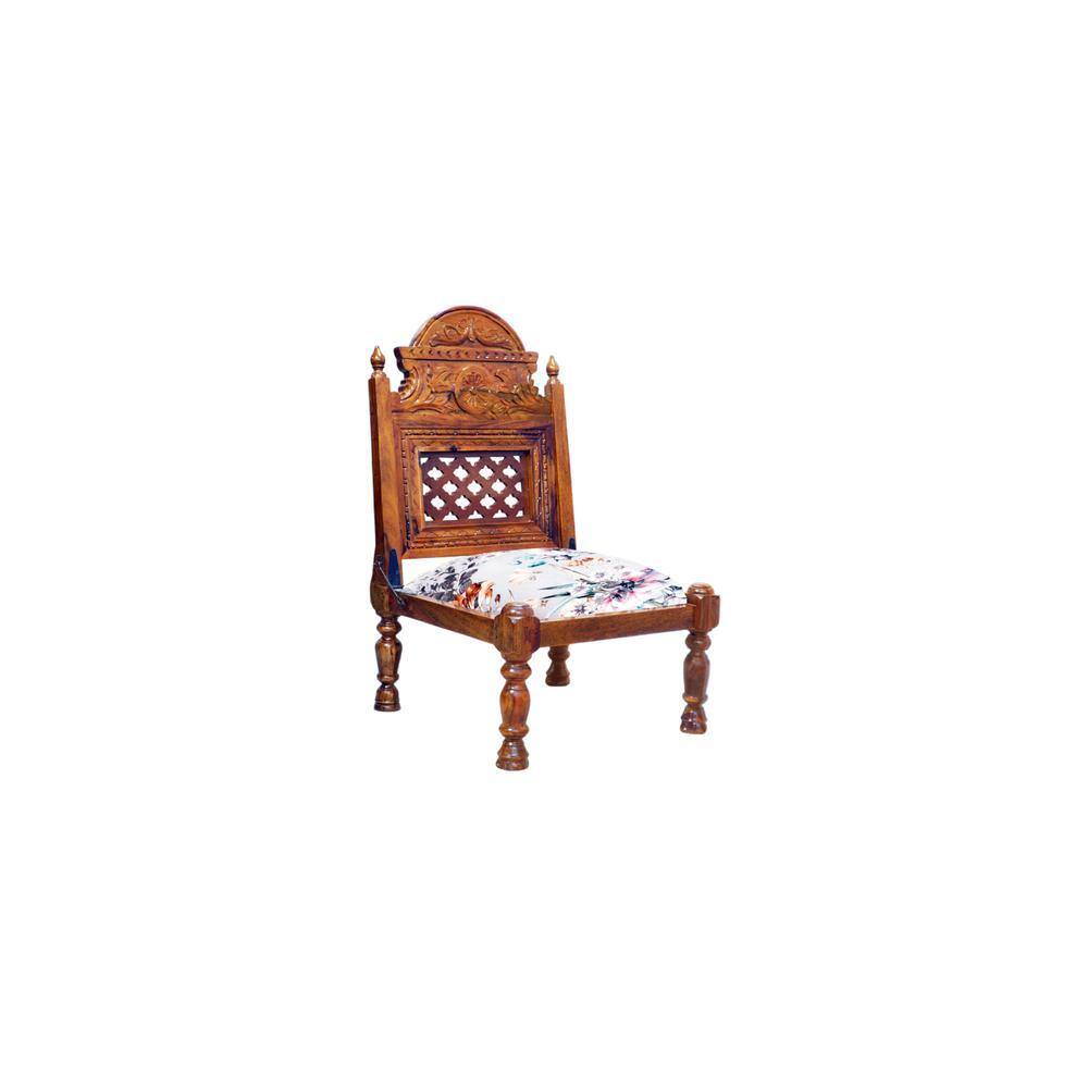 Idyia Solid Wood Lounge Chair In Multicolour