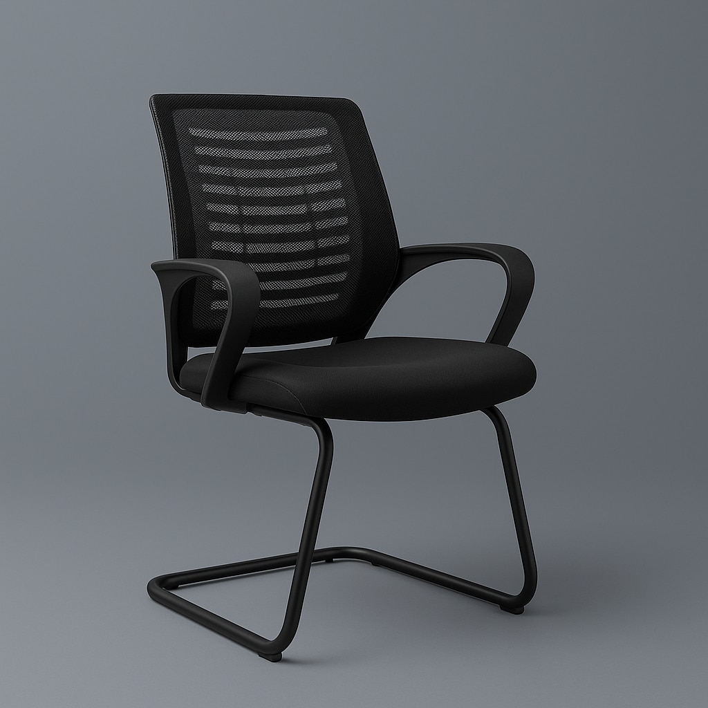 Kepler Brooks Elan Visitor Chair in Black Colour - Kepler Brooks