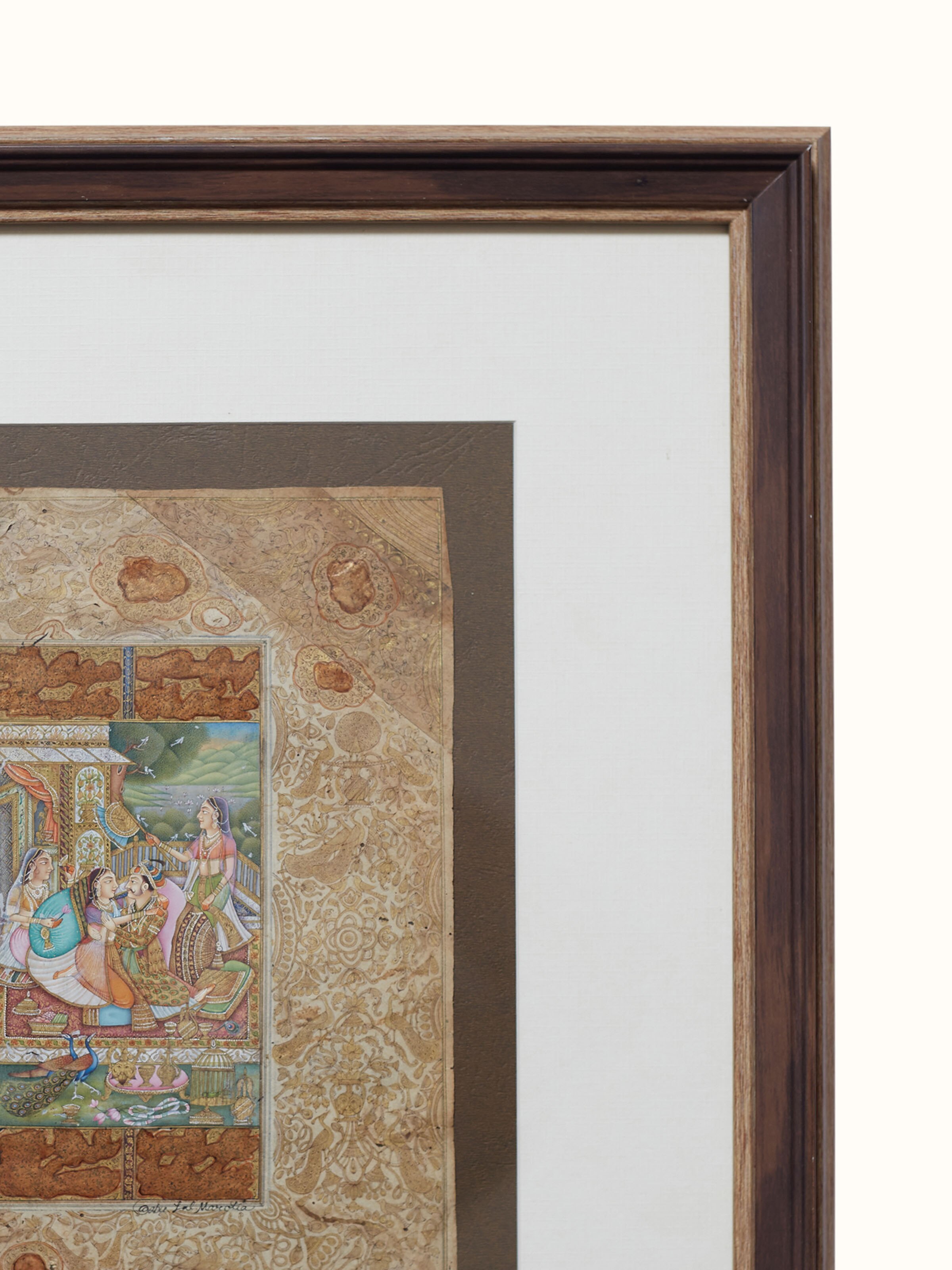 Royal Love Scene Miniature Painting