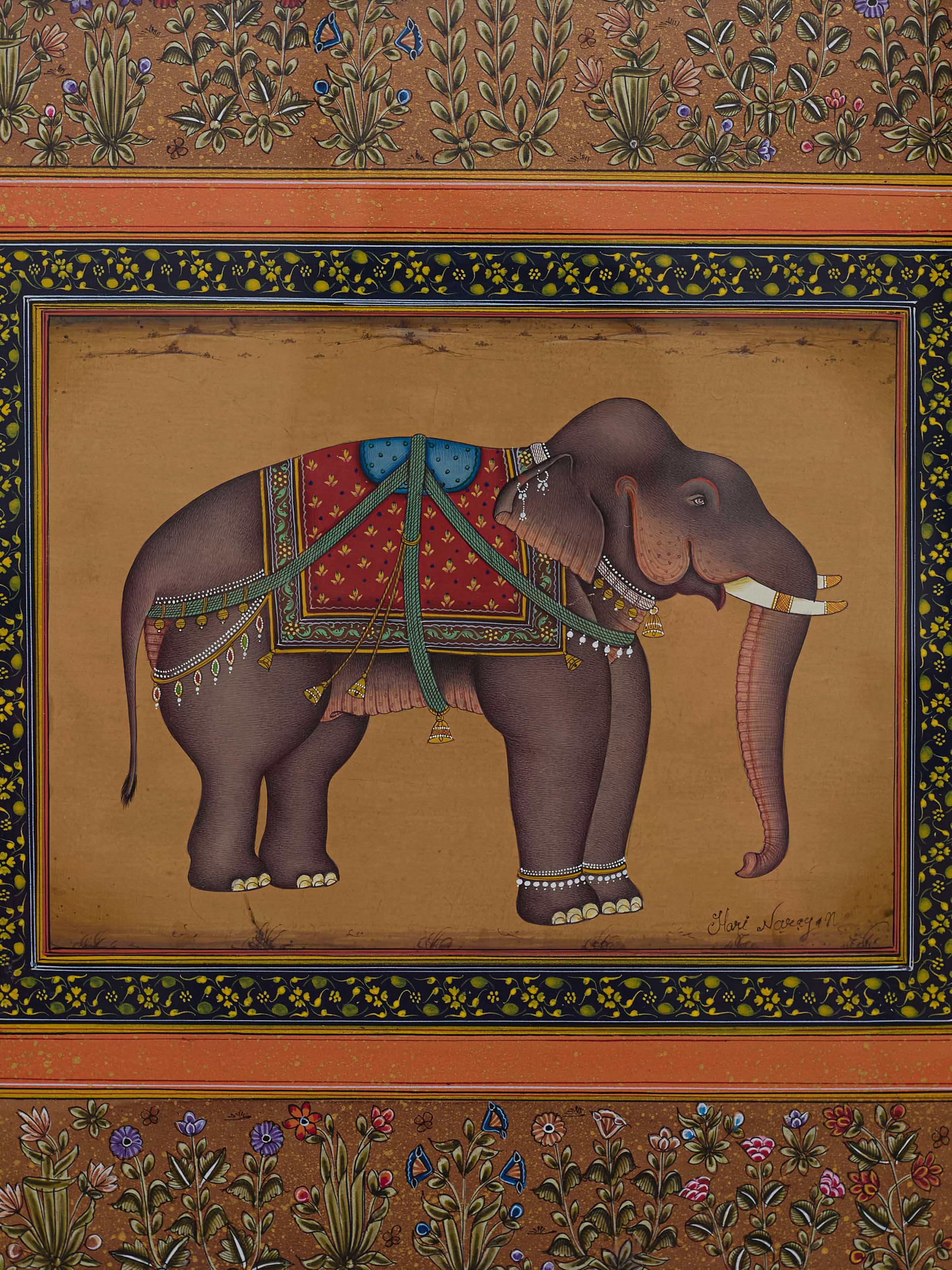 Elephant Miniature Painting