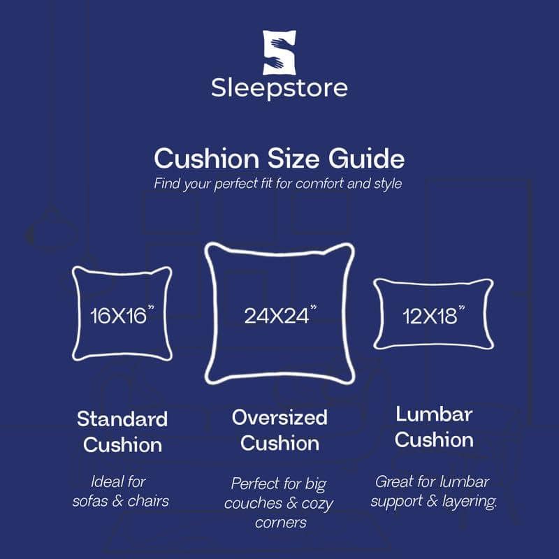 Fibrom Quilted 2 Pcs Soft Supportive Cushion 12 X 18 Inches