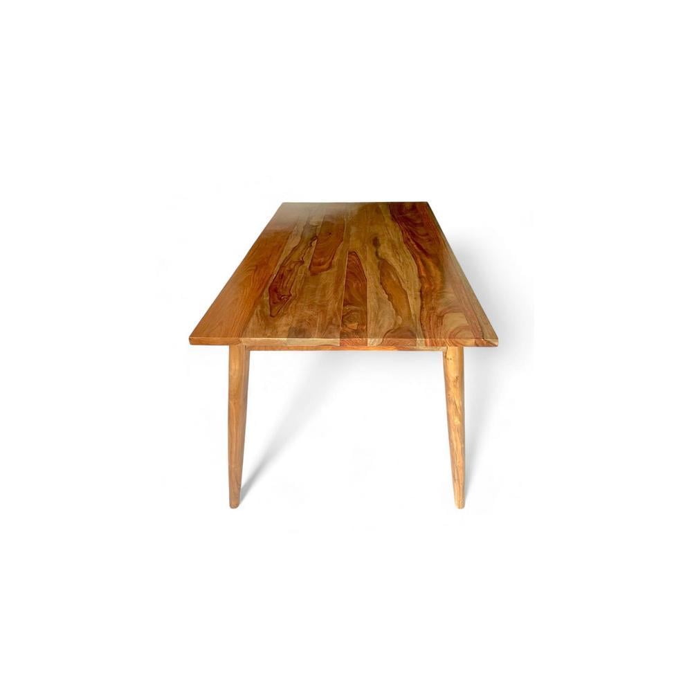 Oakmont Sheesham Wood Mid Century 4 Seater Dining Table Set