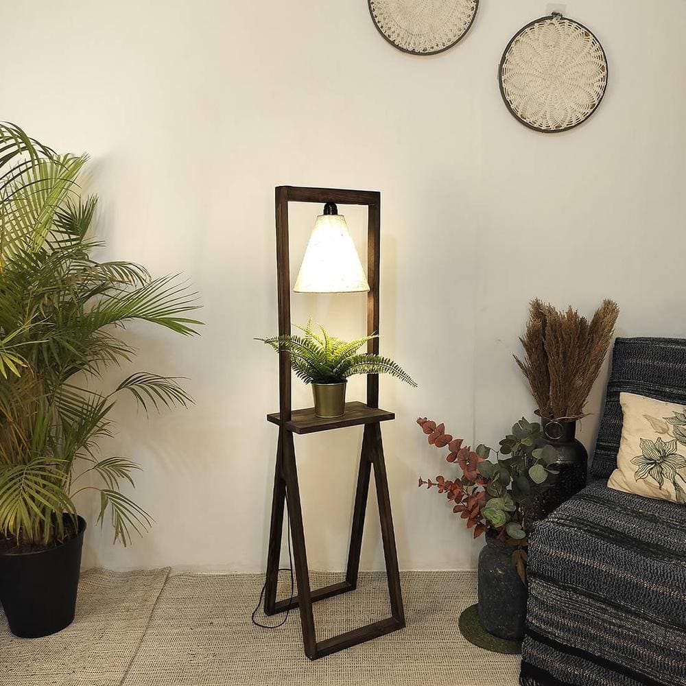 Euphoria Beige Jute Floor Lamp with Beige Jute Base