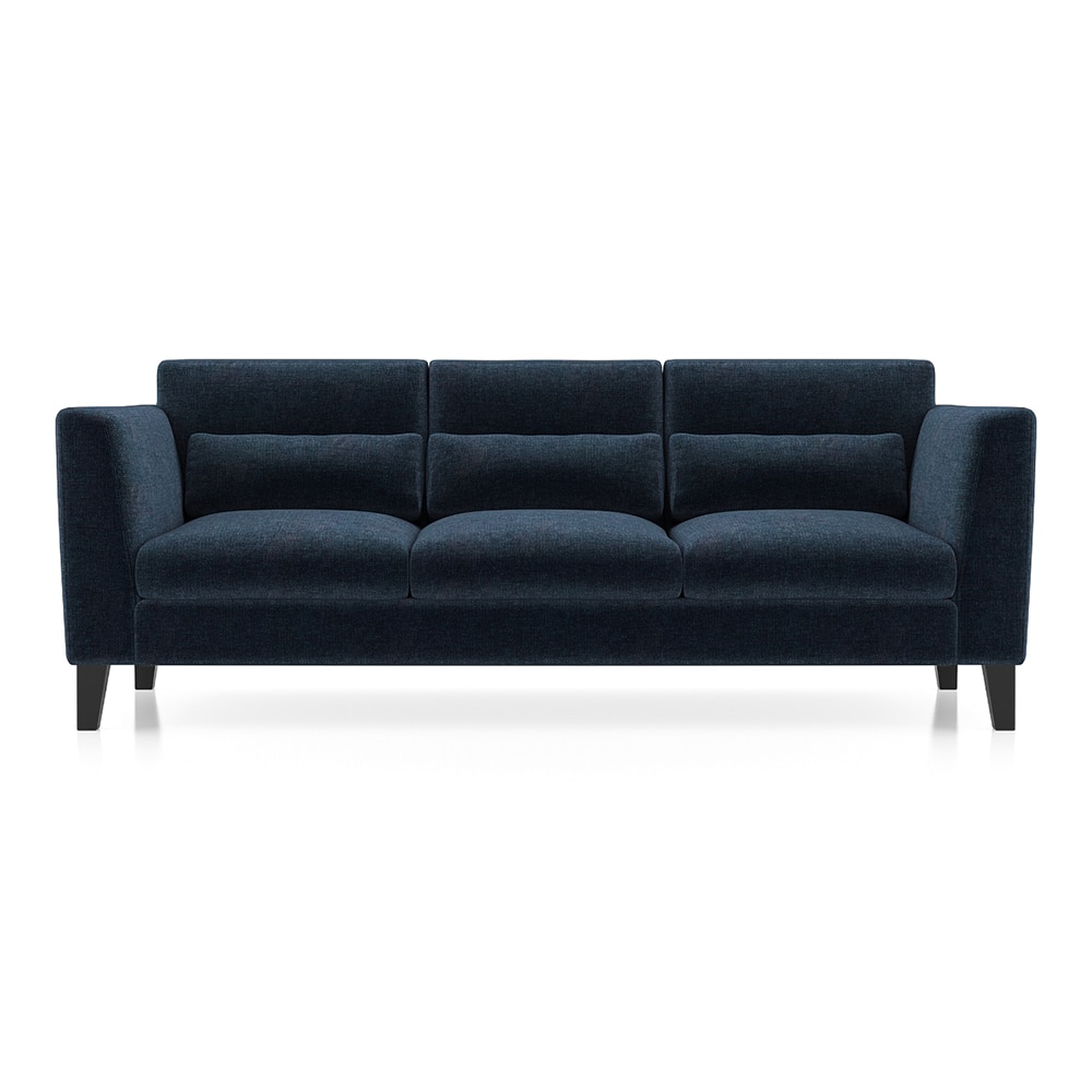 Lewis Sofa (Colour : Cobalt, Cushion : Hard, Seater : 3+2)