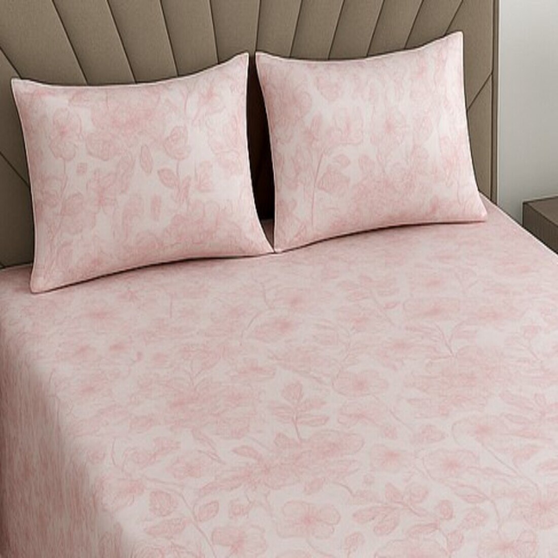 Threads Silky touch cotton single bed flat Bedsheet 225x150 cms