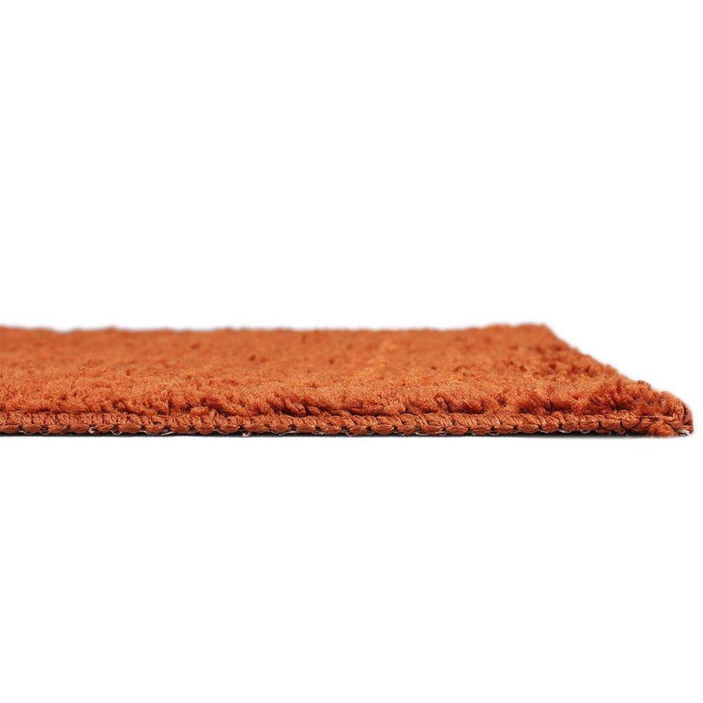 Nellie Orange Solid Natural Fiber 23x15 inches Anti-Skid Bath Mat