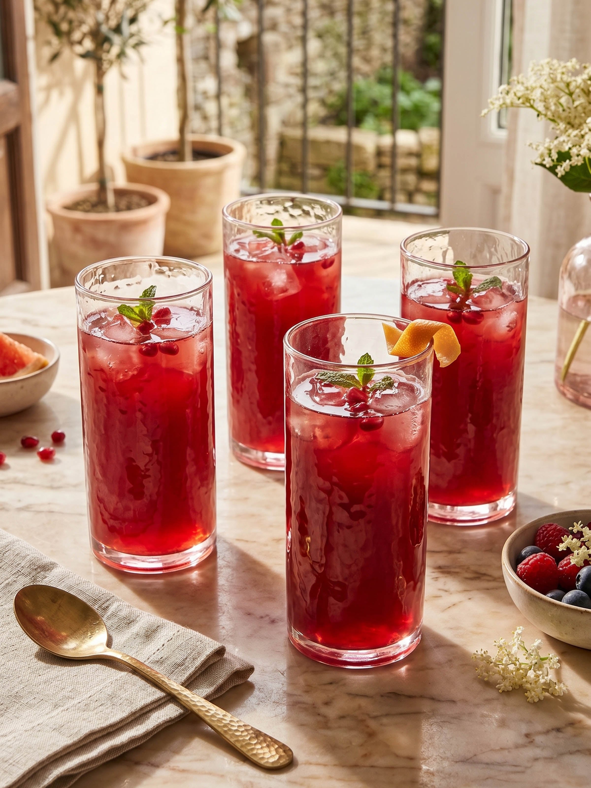 Front view of the Firozabadi Water Glasses (4 Pcs)