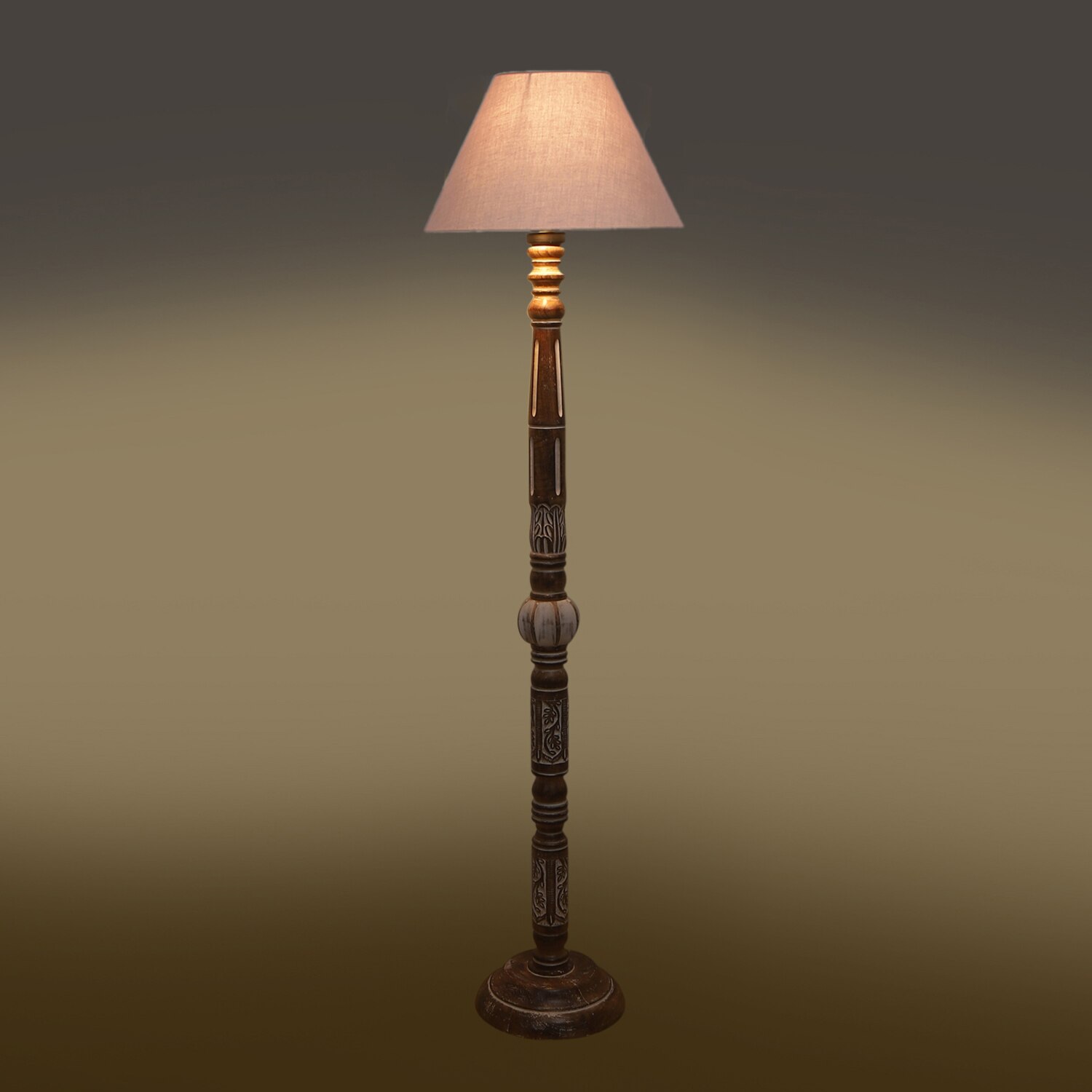 Devansh Wooden Floor Lamp