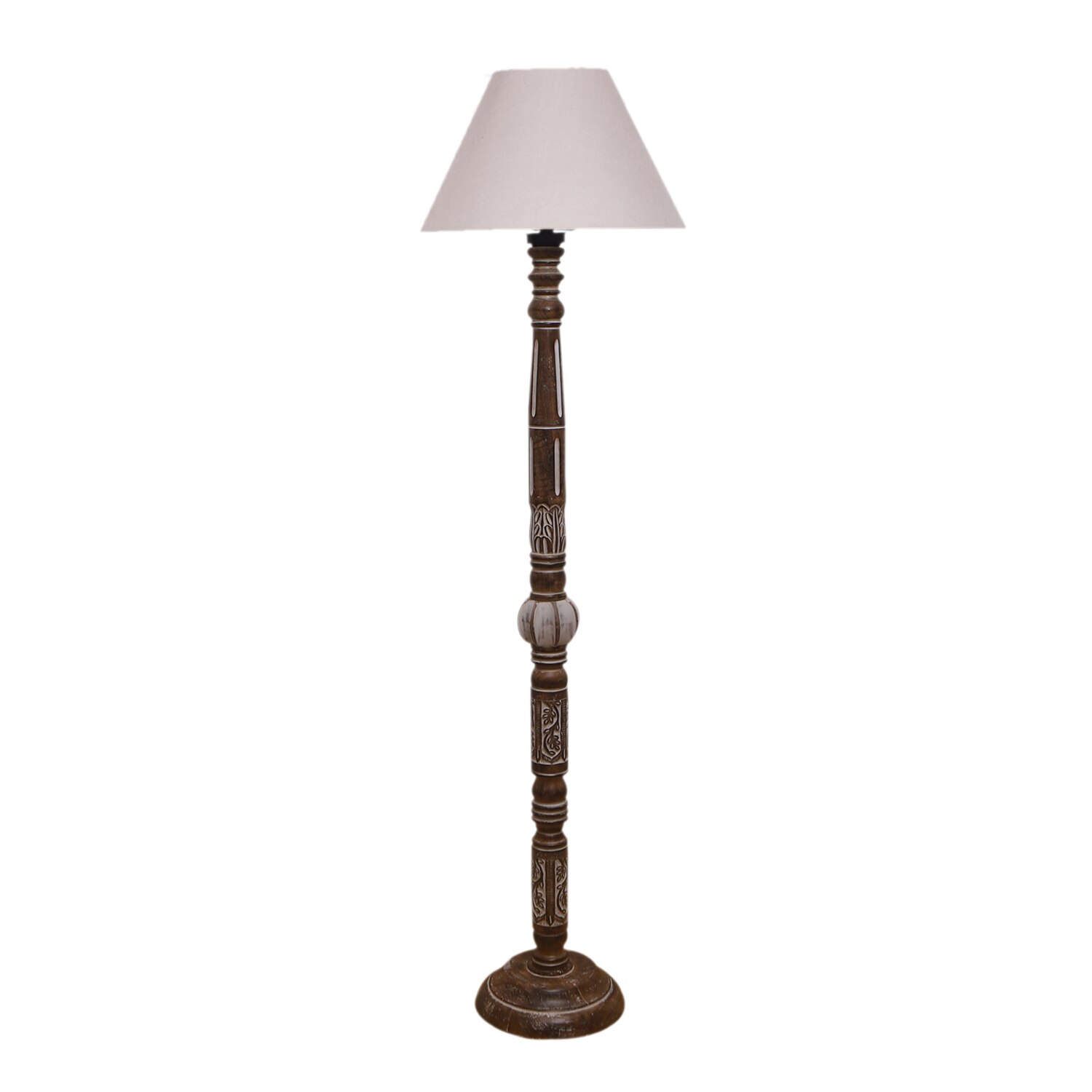 Devansh Wooden Floor Lamp