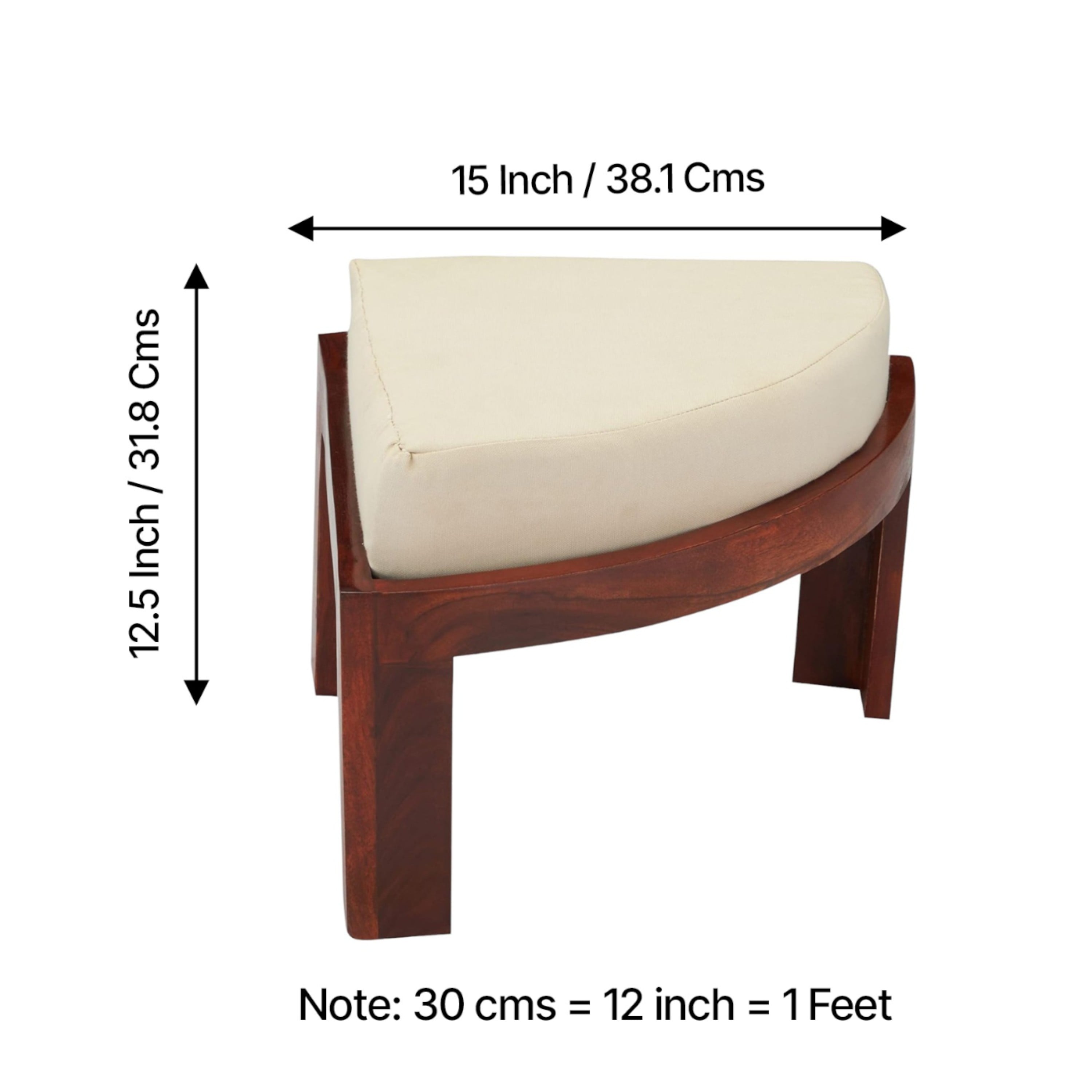 Nashville Sheesham Wood Accent Coffee Table Set With 4 Stools In Honey Finish