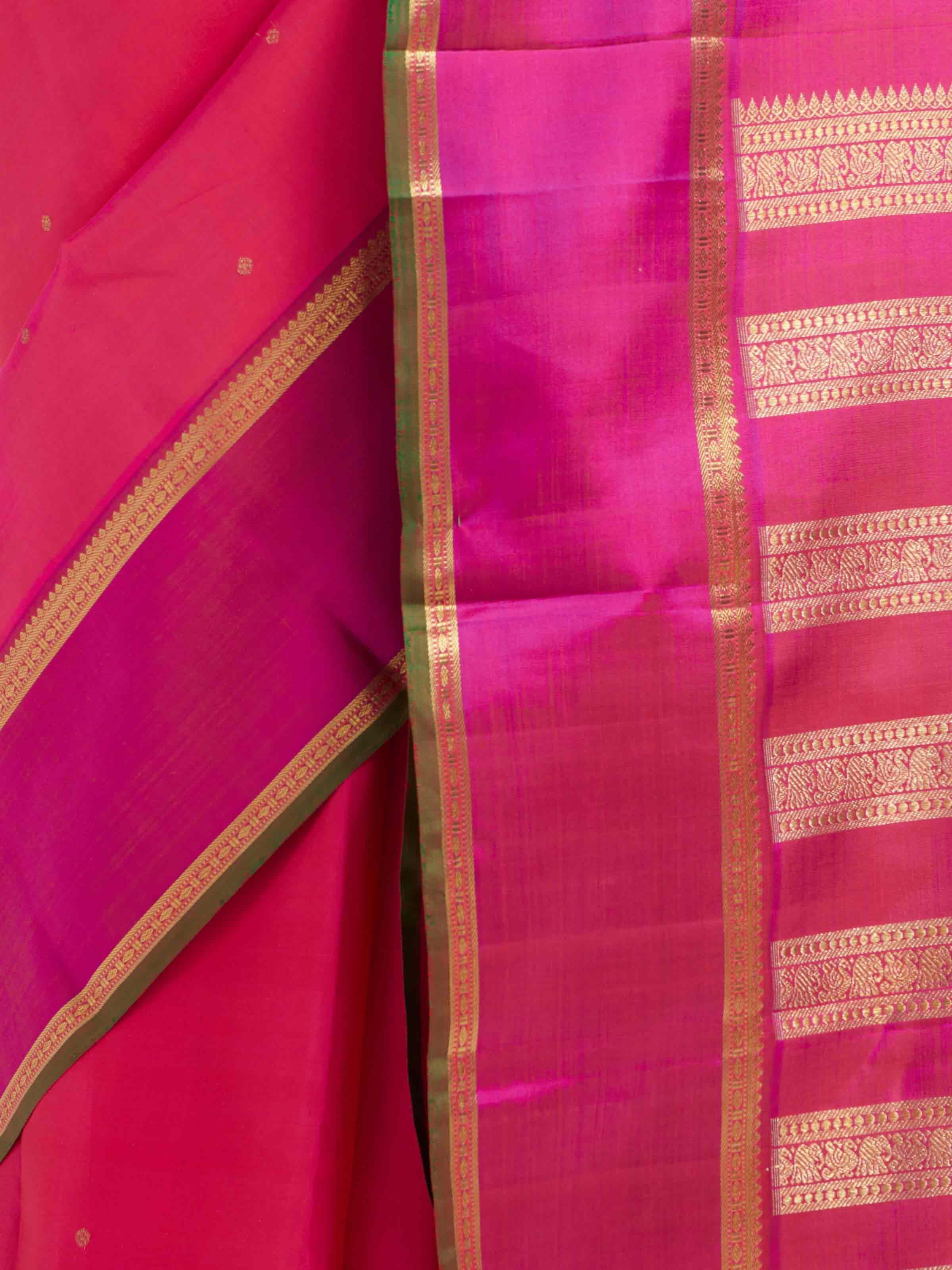 Pink Silk Kancheepuram Handloom Saree