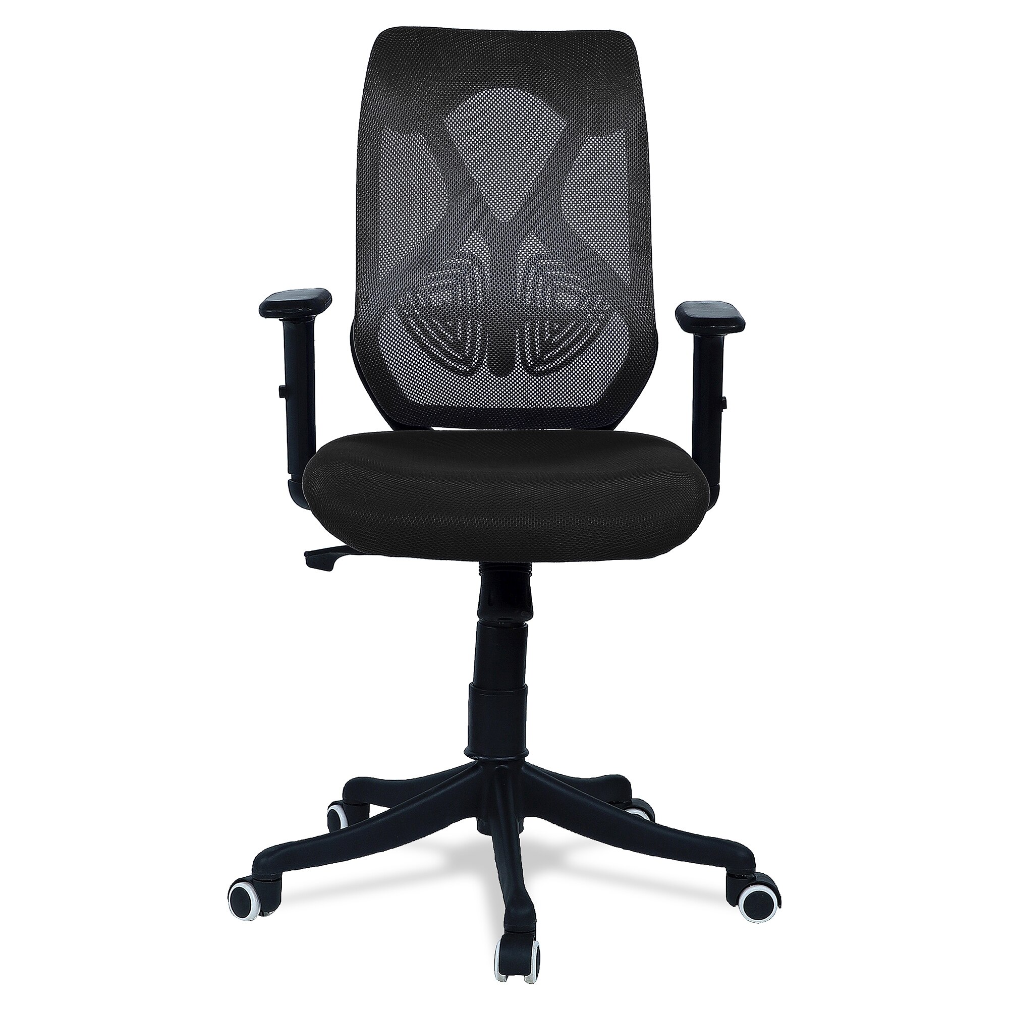 Zeeazyana Mid Back Ergonomic Chair in Black Colour