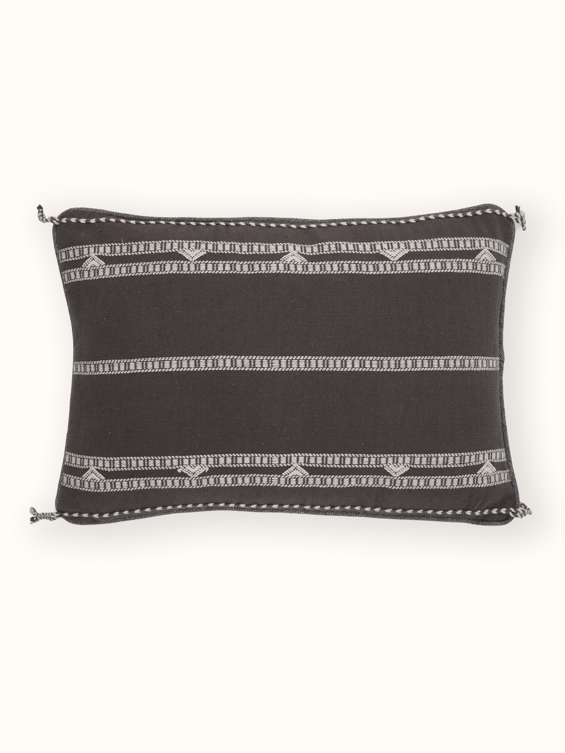 Anek Coffee Cotton Bhujodi Handloom Cushion Cover