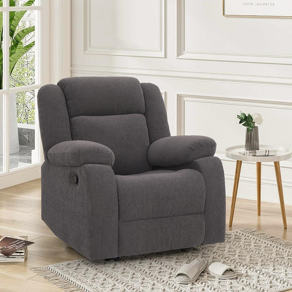 Avalon Fabric One Seater Manual Recliner in Grey Colour