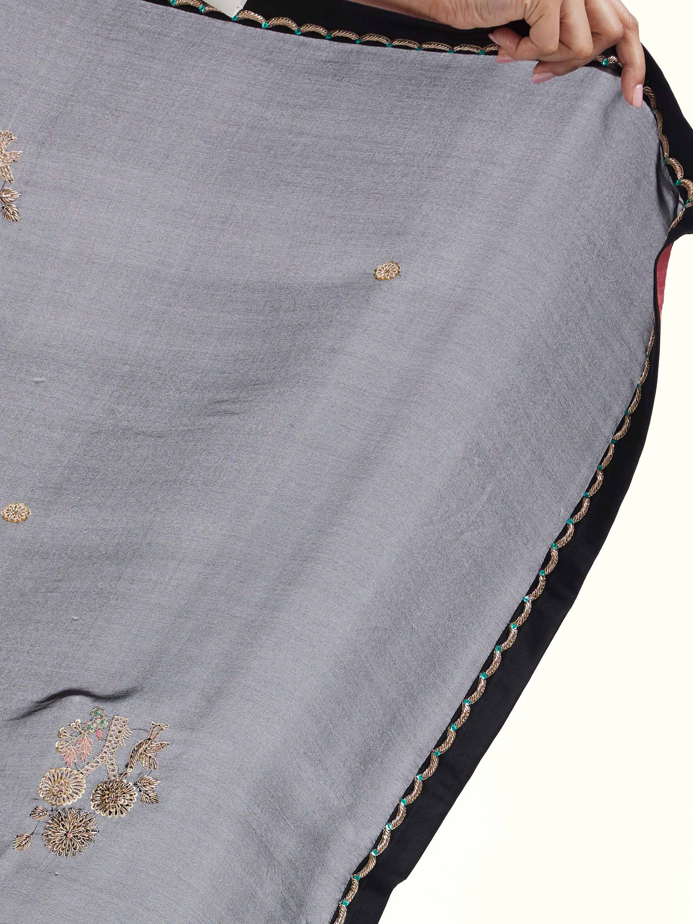 Black Banarasi Handloom Dupatta