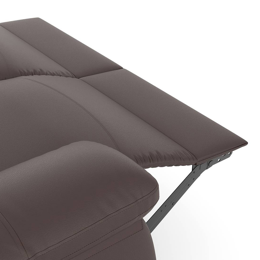 Raphael Leatherette Two Seater Manual Recliner in Brown Colour