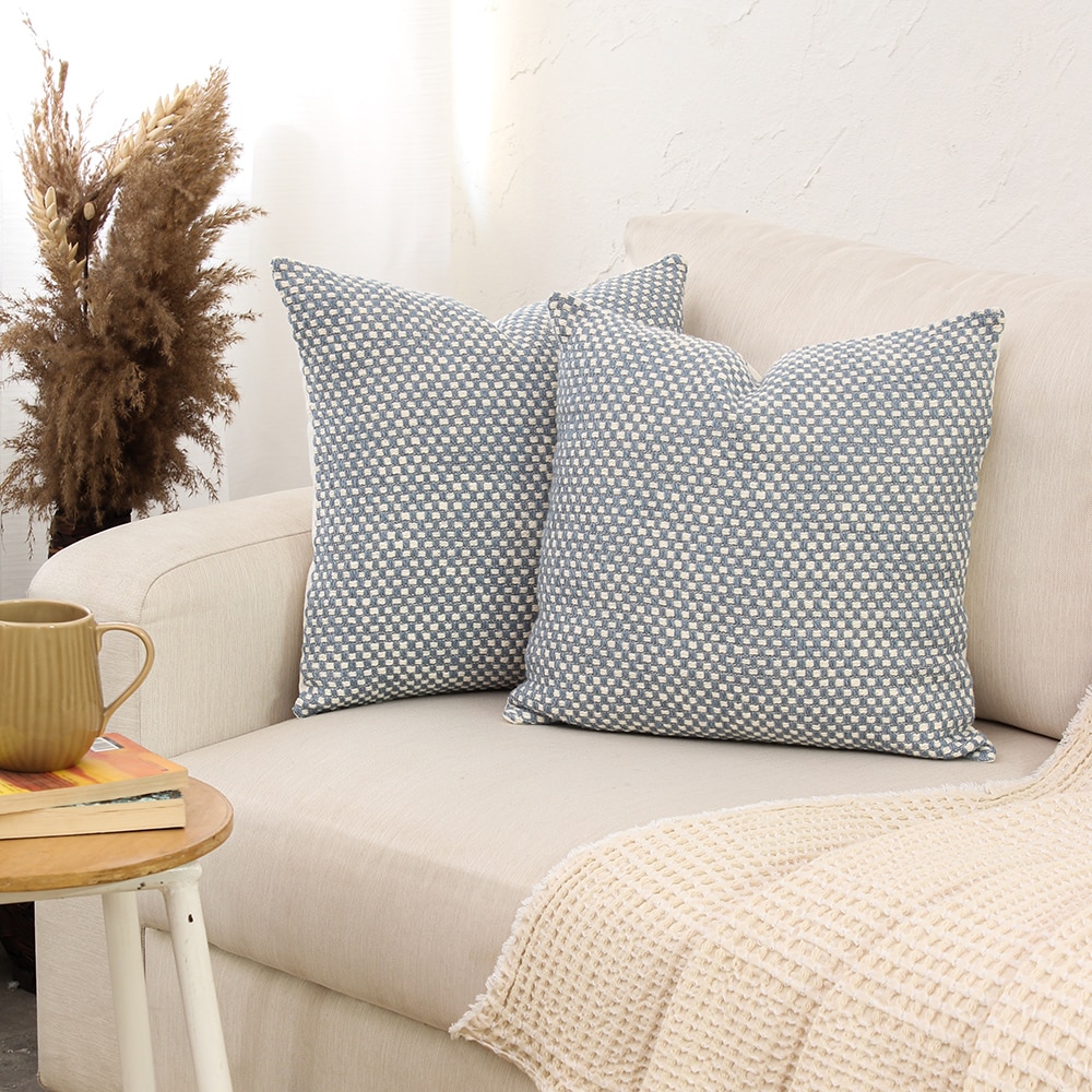 Vindhya Set Of 2 Cushion Covers With Dark Blue Colour - House This