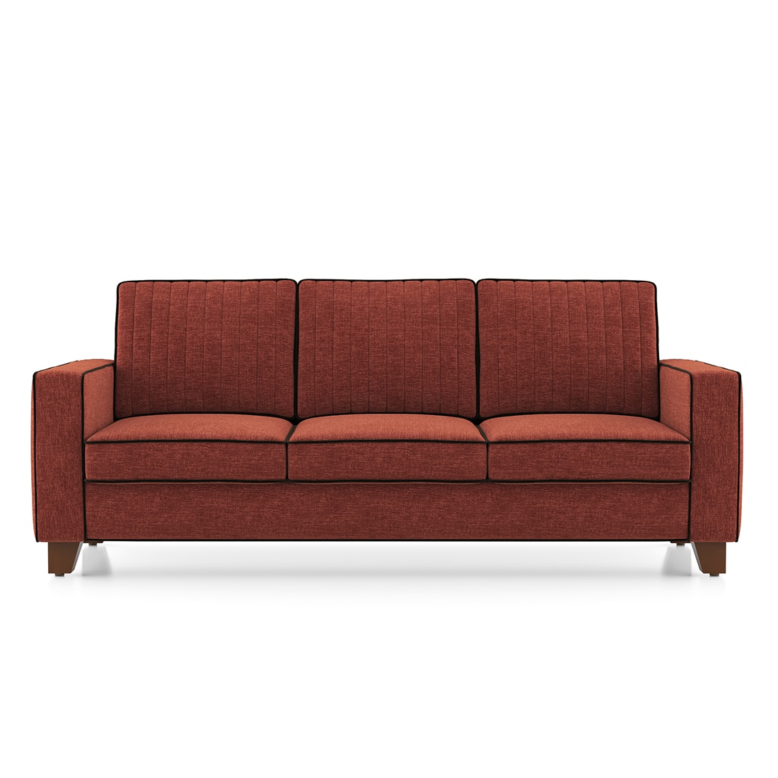 Apollo Neo Sofa (Colour : Dark Coral, Seating Capacity : 3 Seater, Cushion Type : Hard, Back Height : Regular Back)