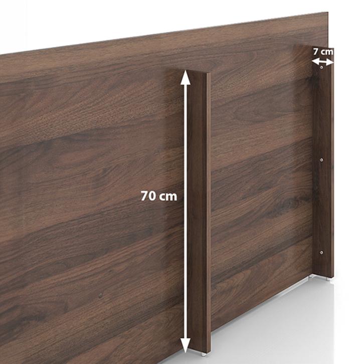 Zoey Engineered Wood King Size Bed In Classic Walnut Finish