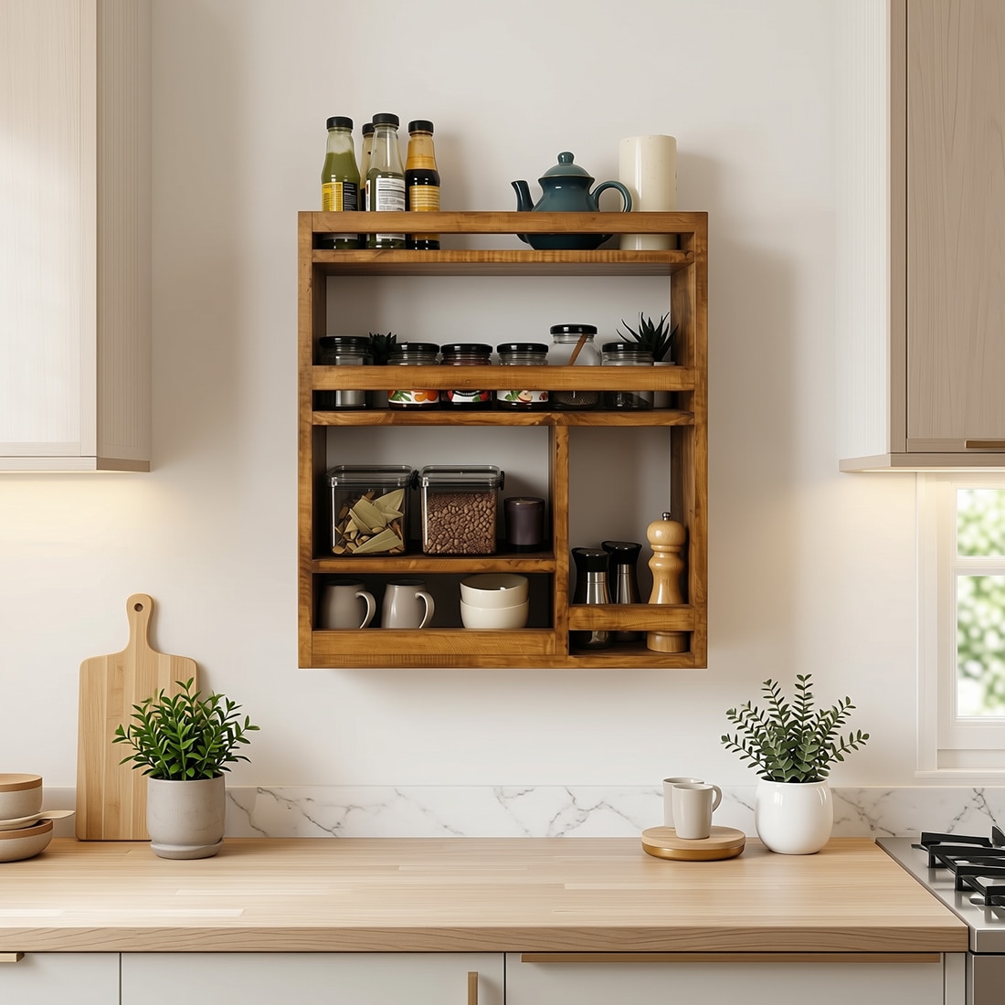 Bristol Wooden Kitchen Storage Rack