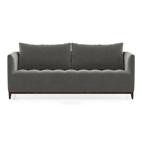 Florence Luxe 3 Seater Fabric Sofa in Ash Grey Velvet Colour