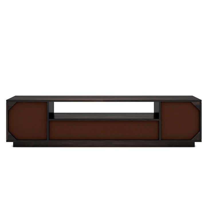 Zephyr Solid Wood Free Standing TV Unit in Mahogany Finish