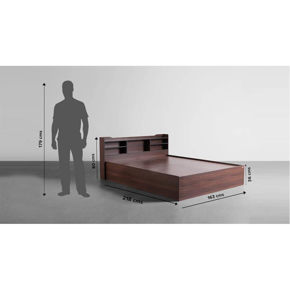 Sleepyhead Bed Es | Engineered Wood Queen Size Bed With Box Storage (Chestnut Dark)