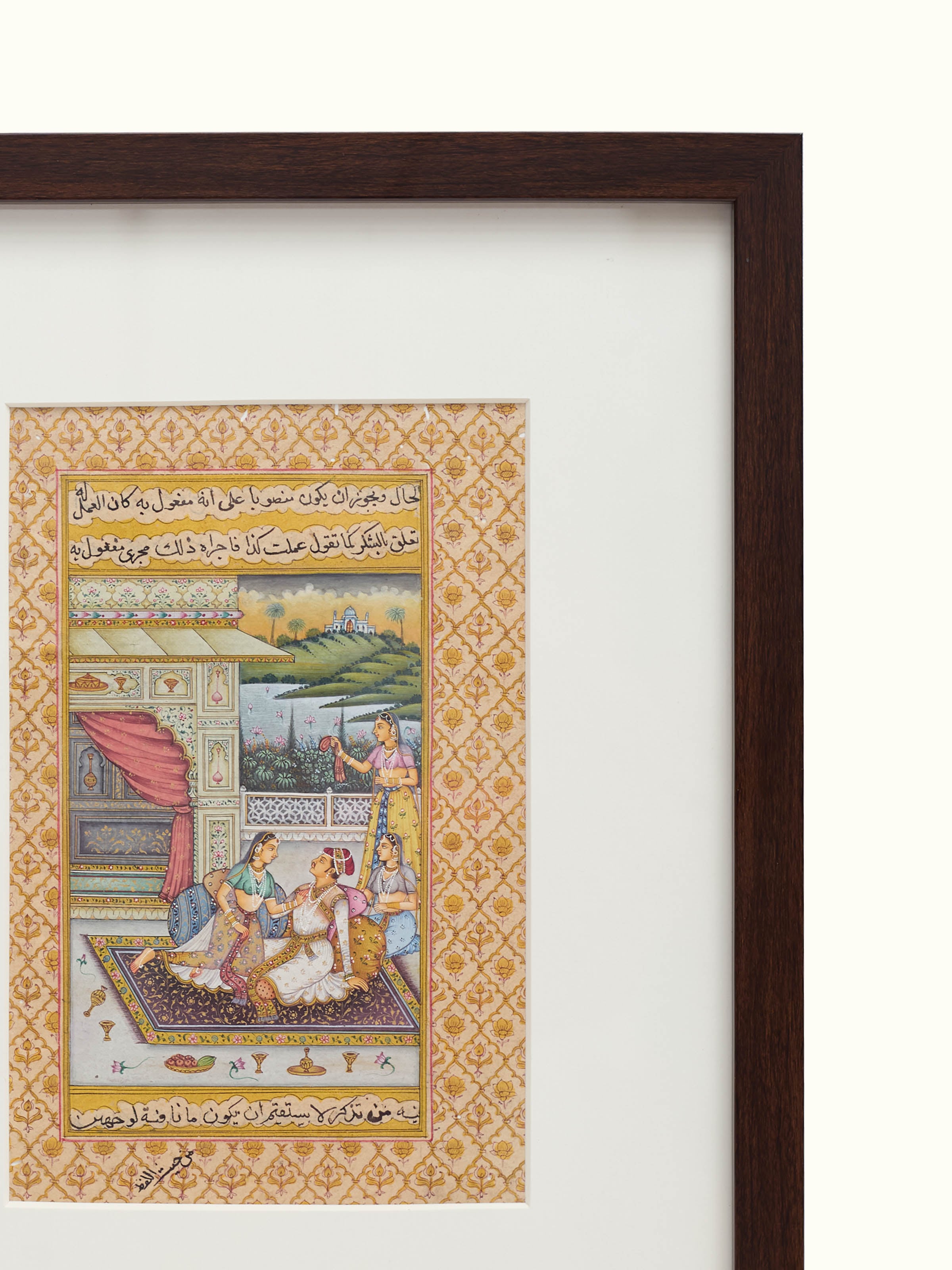 Love Scene Mughal Miniature Painting