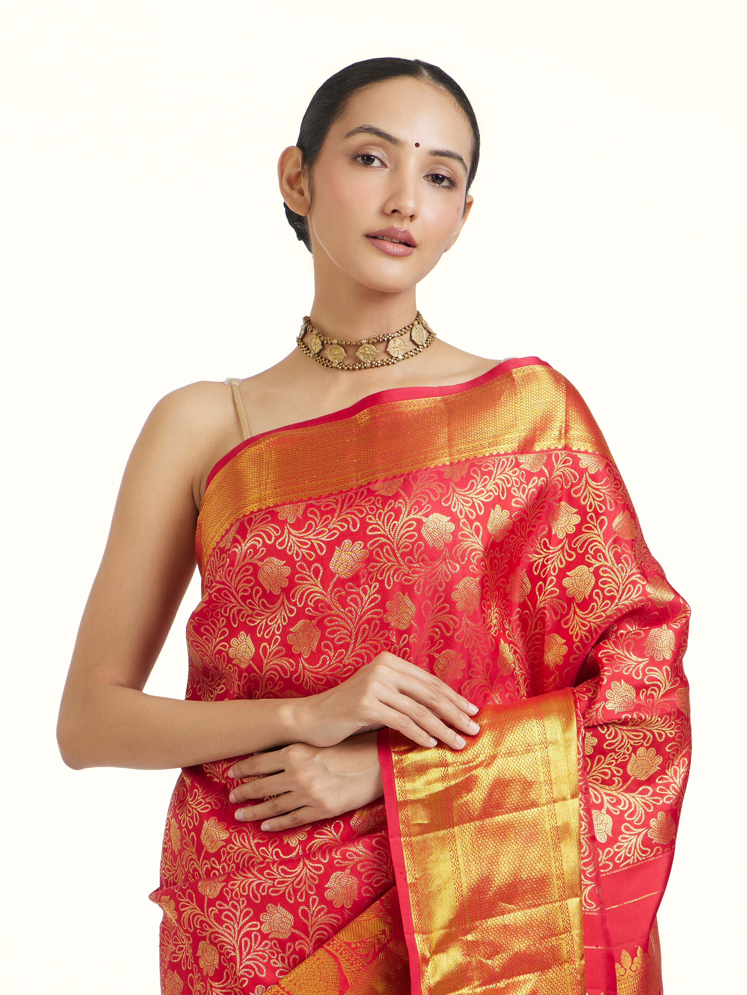 Red Silk Handloom Zari Saree